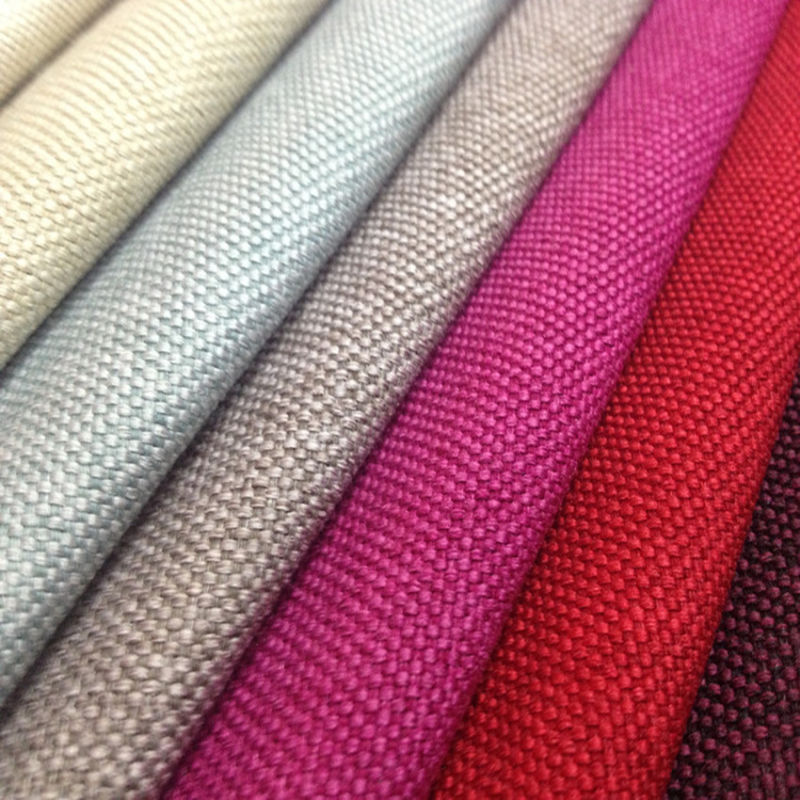 Jacquard Linen Decorative Printed 100% Polyester Sofa Fabric