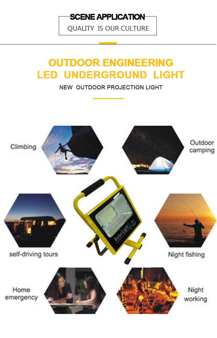 LED solar flood light