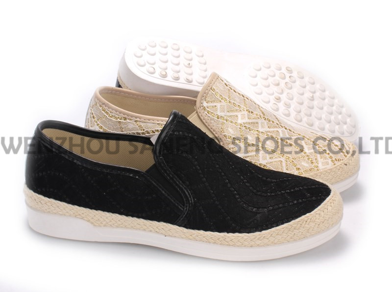 Women's Shoes Leisure PU Shoes with Rope Outsole Snc-55011
