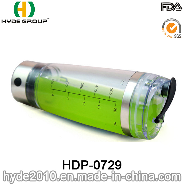 600ml BPA Free Plastic Vortex Shake Bottle, Portable Plastic Electric Protein Shaker Bottle (HDP-0729)