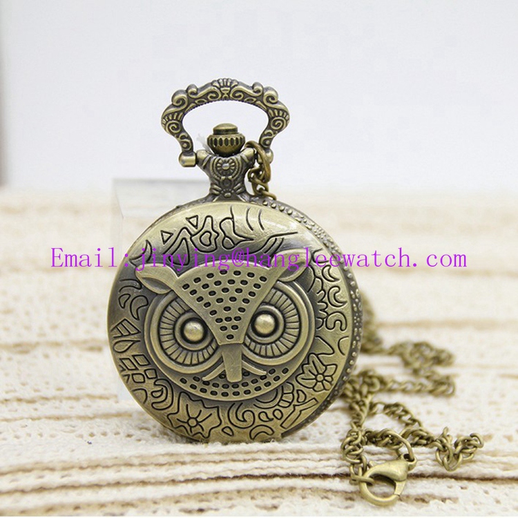 OEM Retro Watch Gift Necklace Large Owl Watch Pocket Watch