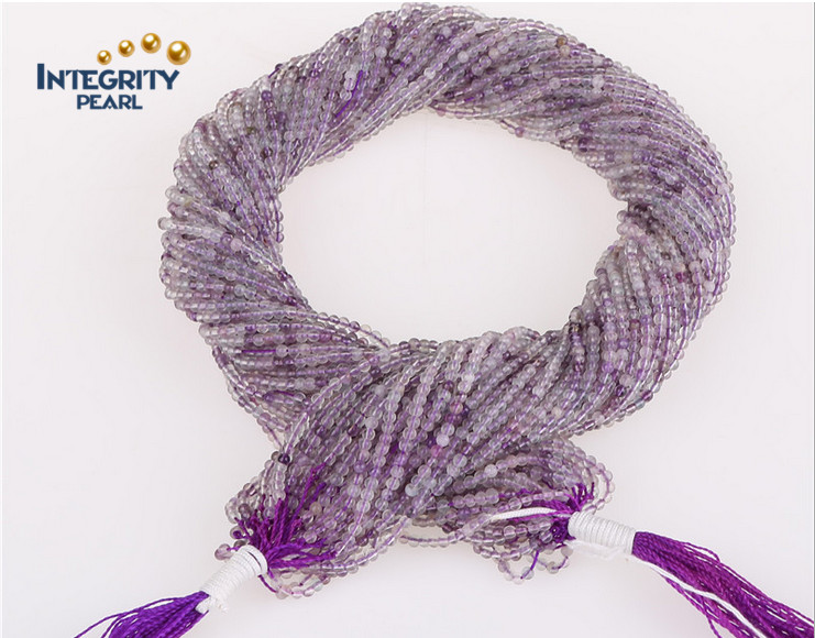 High Quality Gemstone Natural Quartz Strands Size 2mm 3mm Purple Chinese Crystal Beads