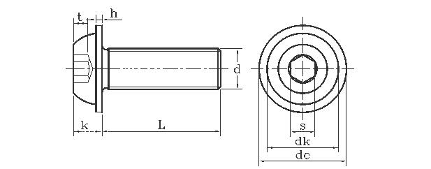 Hexagon Socket Button Head Screws with Collar