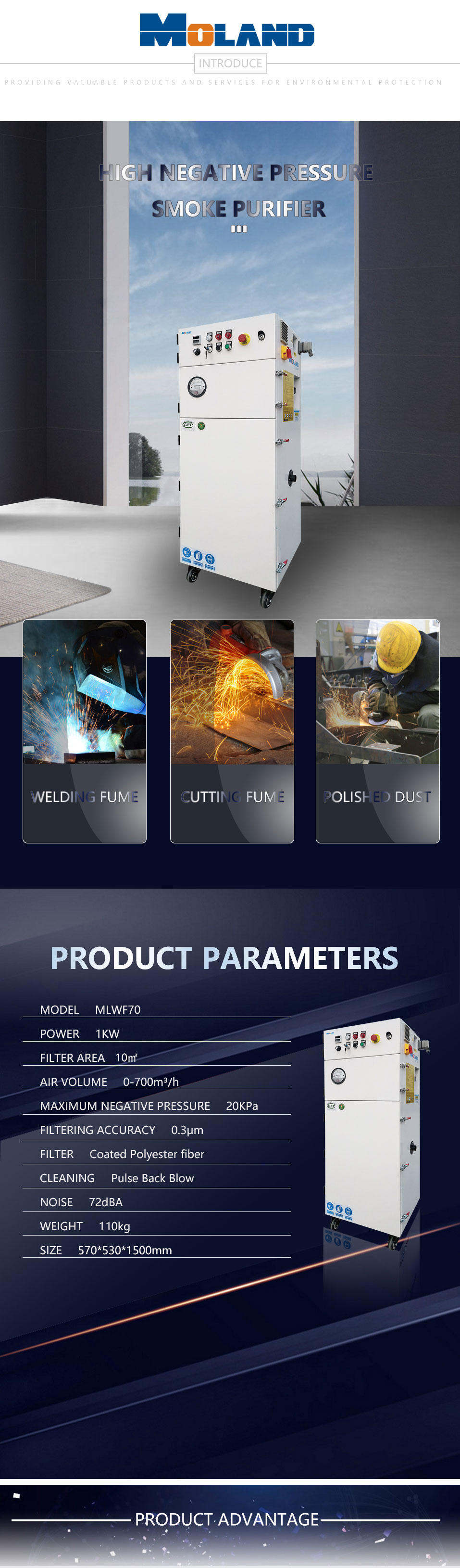 High Negative Pressure Fume Purifier High Negative Pressure Fume Purifier