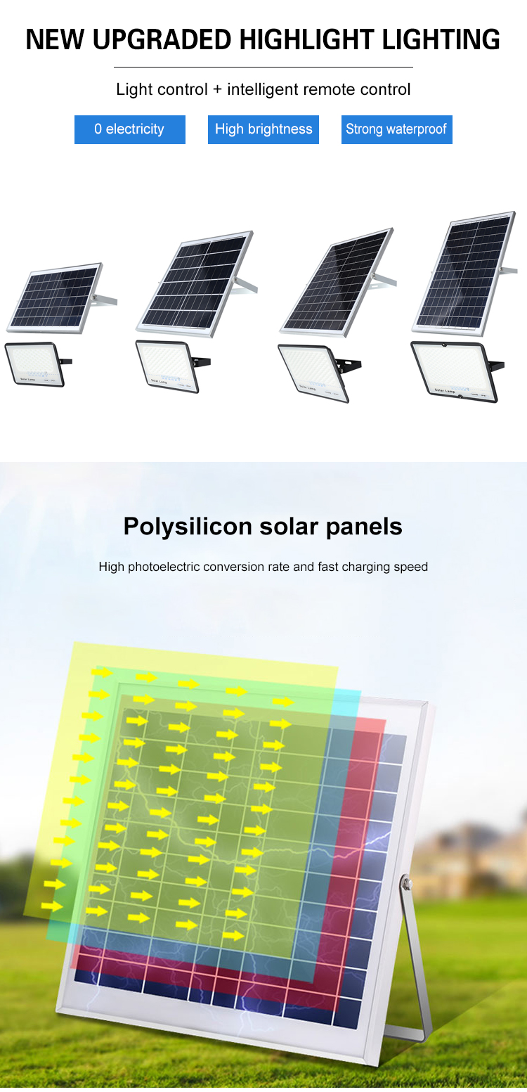 Multifuction solar flood light