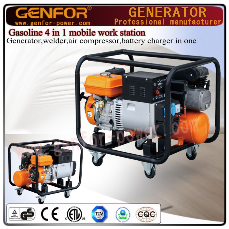 GF10-Gawa Gasoline 4 in 1 Machine for Battery Charger, Welder, Generator, Air Compressor.