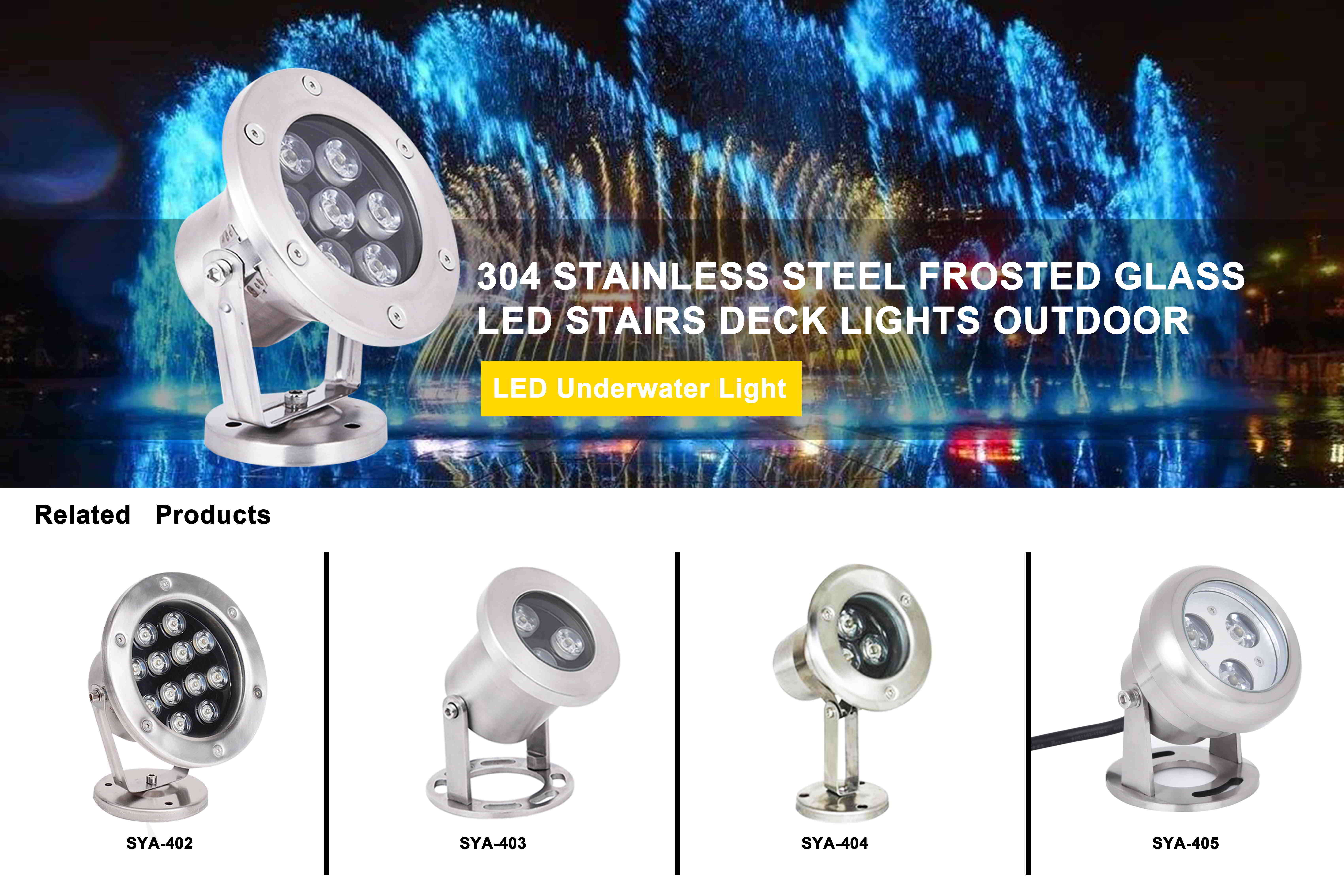 IP68 led underwater light for hotel swimming pool