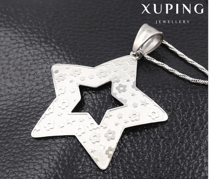 32675 Fashion Five-Point Stars Enameled Stainless Steel Jewelry Chain Pendant
