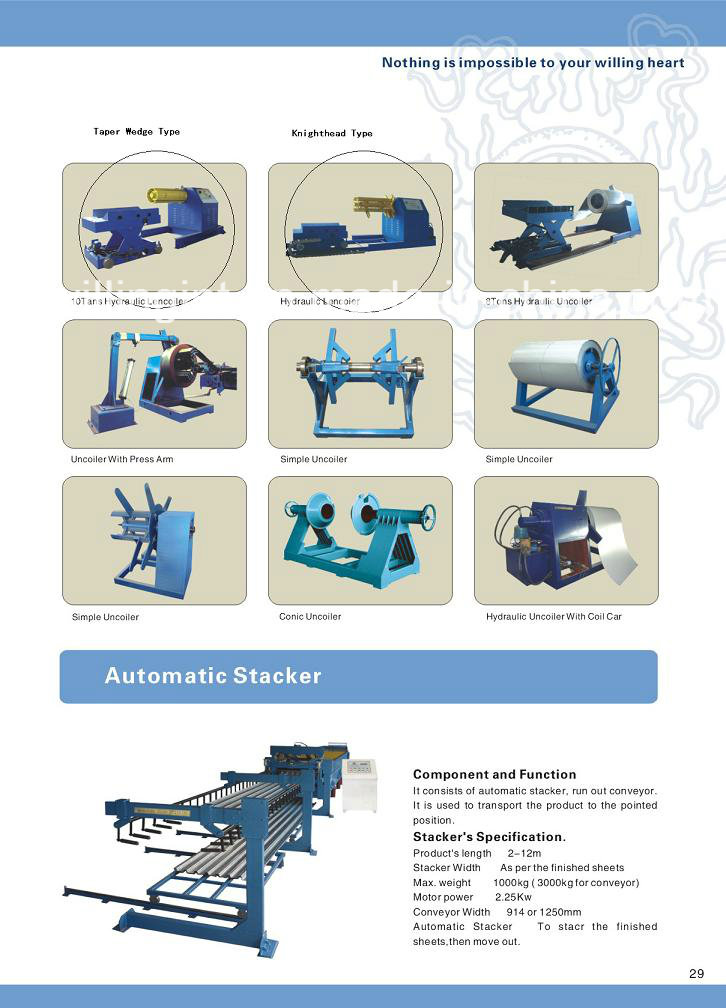 Hydraulic Uncoiler Machine for Color Steel Sheet