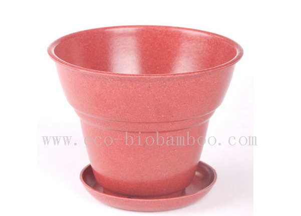 Biodegradable Natural Bamboo Fiber Flower Pot (BC-F1001)
