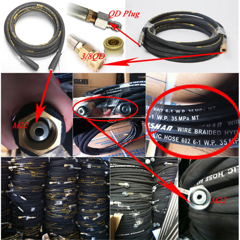 4350psi Industry Duty High Pressure Steel Wire Braided Hose (10SH43)