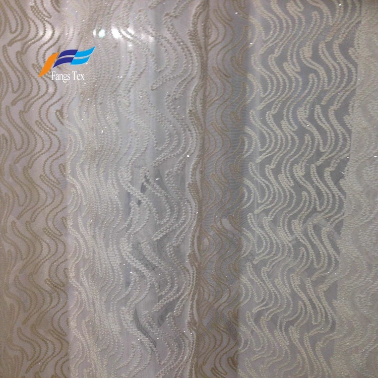 100% Polyester Embroidered Wide Voile Curtain Fabric