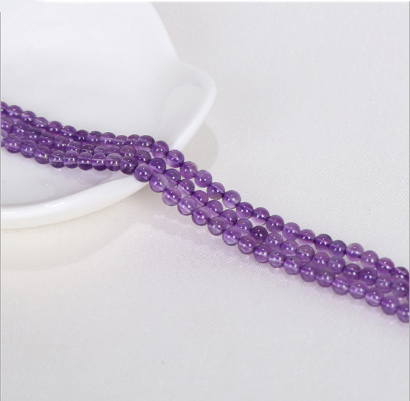 Natural Loose Strands Amethyst Loose Beads Size 2mm 3mm Diamond Shaped Crystal Beads