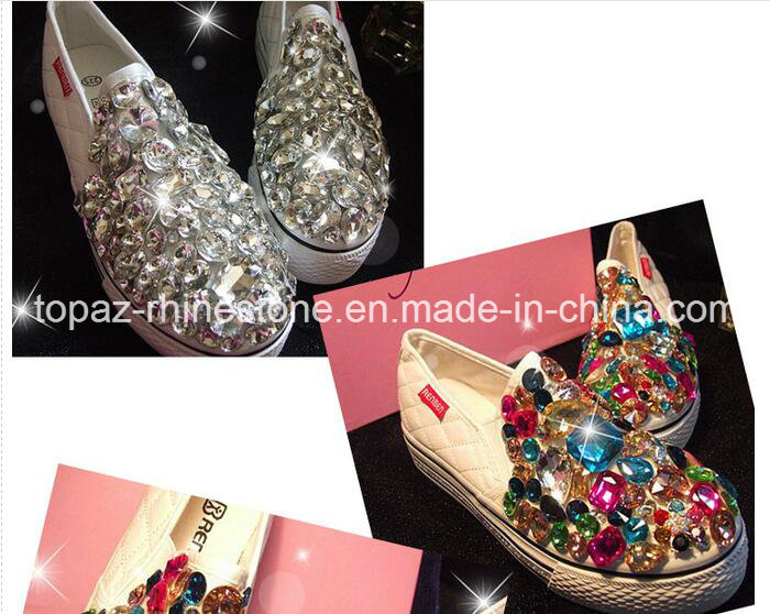 China Wholesale Flat Back Sew on Crystal Pear Rhinestones (SW-pear 11*18mm)