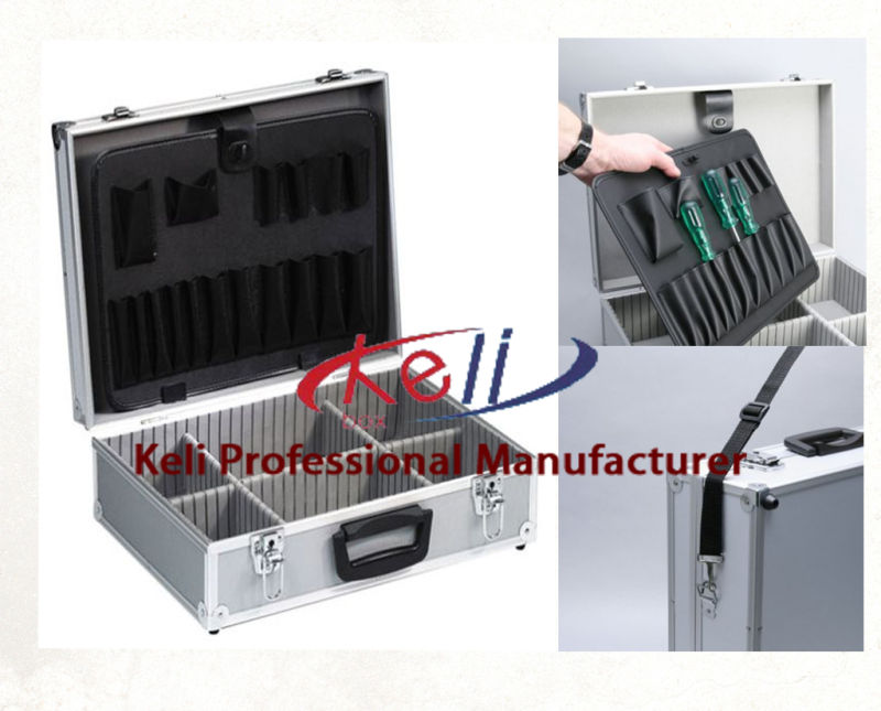 High Quality Aluminum Tool Case with Tool Pocket (KeLi-D-16)