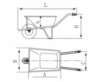 Two-Wheels Wheelbarrow/Hand Truck (WB8806)