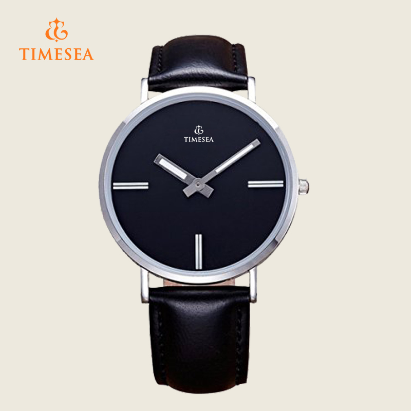 Timesea Casual Quartz Wristwatch with Leather Strap 72295