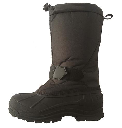 Black Oxford Snow Boots for Men
