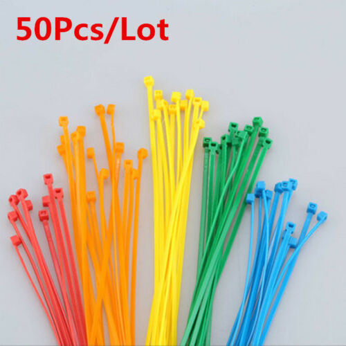 50PCS 4*200mm Standard Nylon Cable Tie Plastic Self-Locking Cable 2.7mm