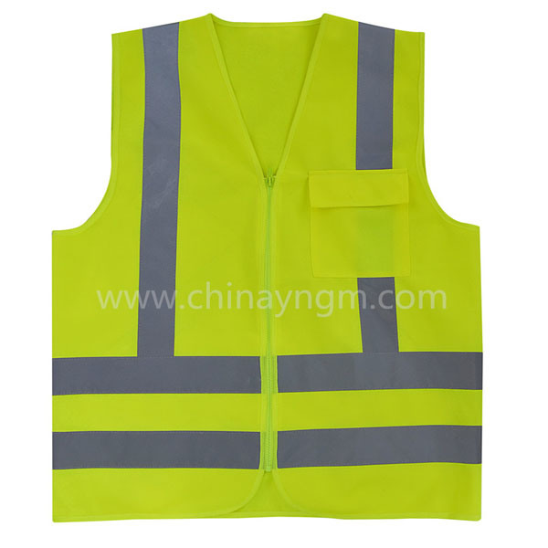 Orange Reflective Safety Vest with Pocket