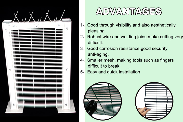 Anti climb fence small hole 358 wire fence