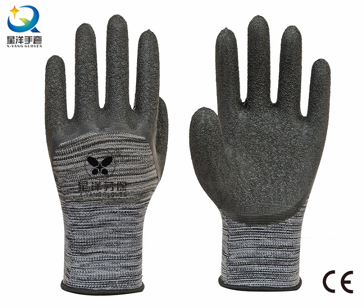 13G Polyester Liner Latex 3/4 Coated Safety Glove