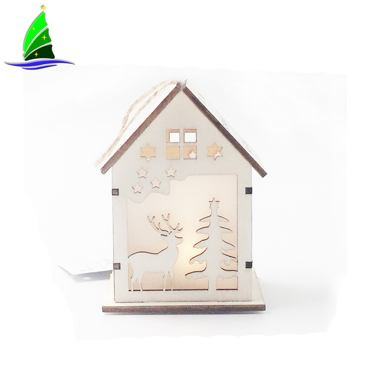 Xmas Tree Mini House Decoração Pendurada Xmas Tree Mini House Hanging Decor