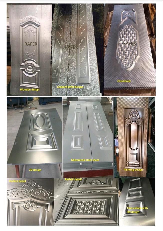 Sell Best 3D Deep Design Cold Rolled Pressed Steel Door Skin (RA-C053)