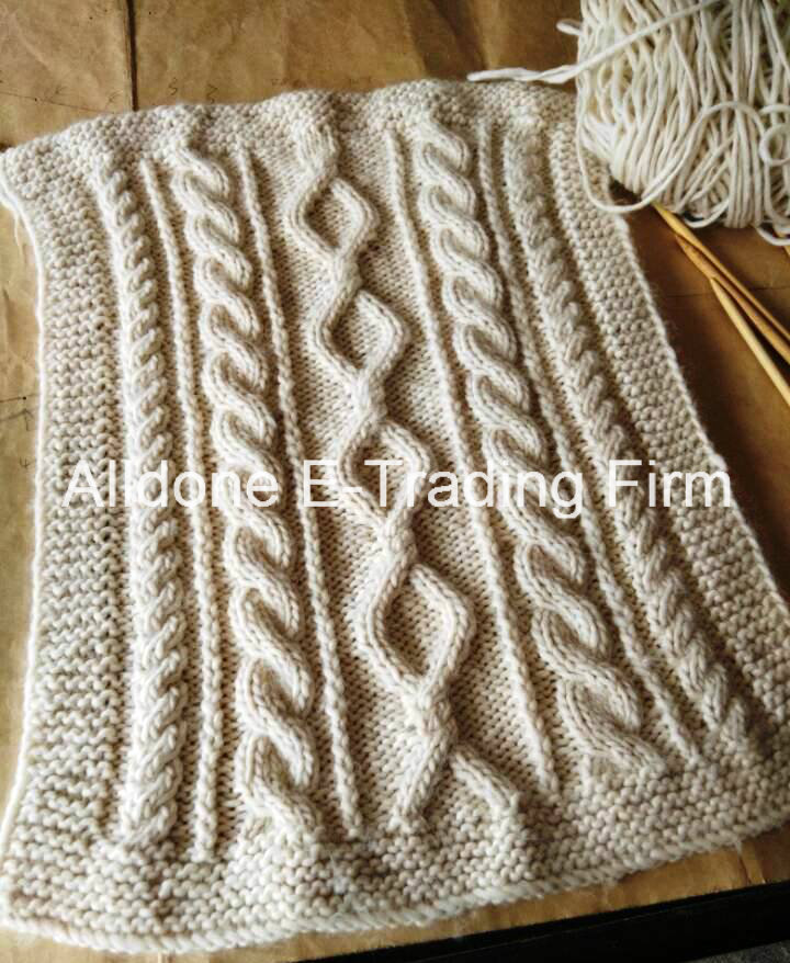 Customized OEM Cable Hand Knit Throw Blanket Expert Factory Manufacture