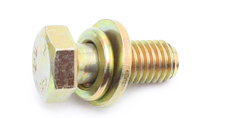 Hex bolt with washer