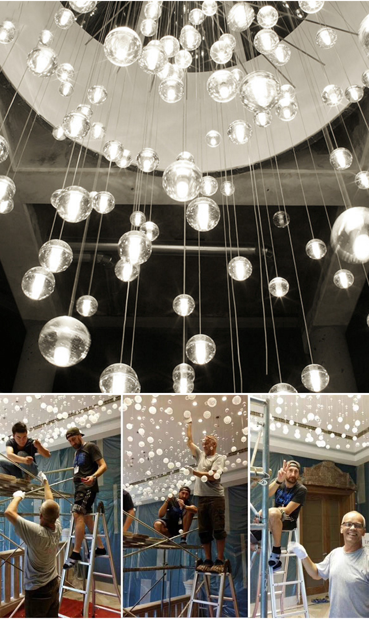 steel white chandelier