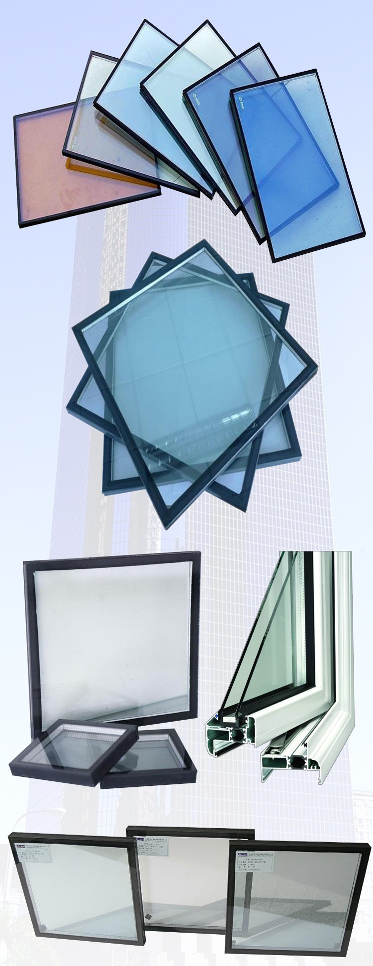 Vidrio con triple aislamiento Triple Insulated Glass
