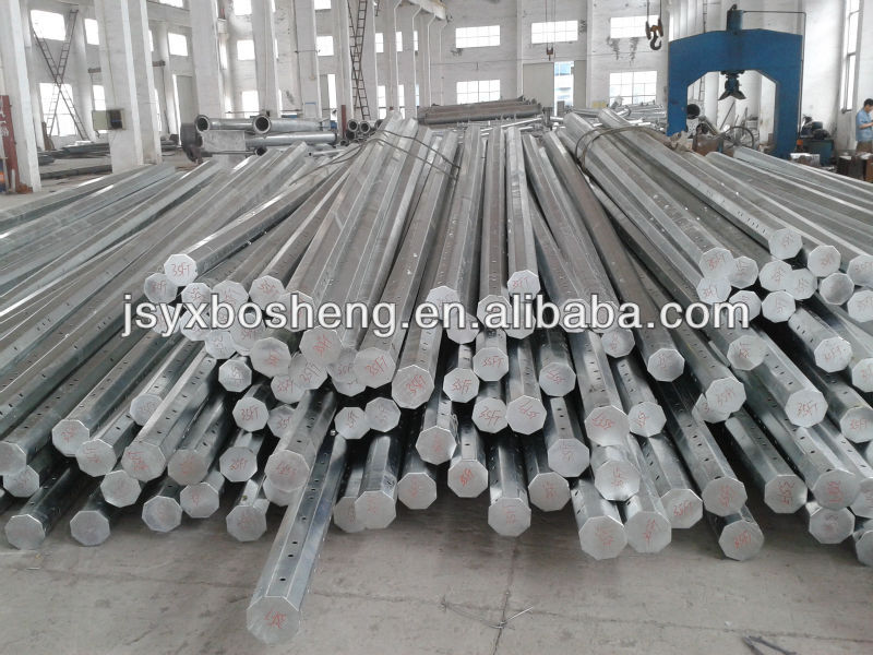 Galvanized Conical Polygonal Electric Metal Post Steel Pole