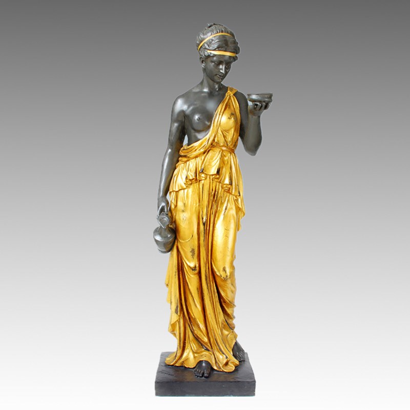 Mythology Bronze Garden Sculpture Goddess Hebe Deco Brass Statue Tpls-001