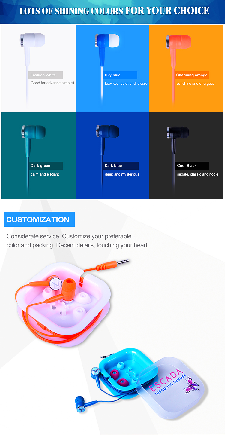 Wholesale rope cable earphone For Computer