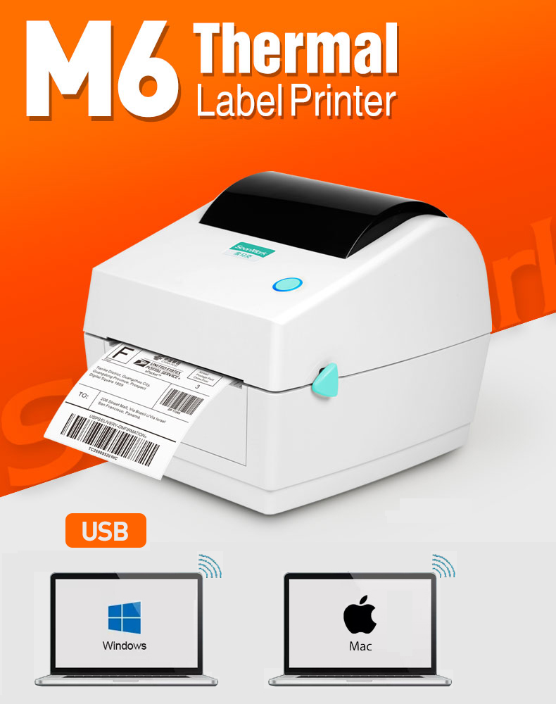 M6 shipping label printer