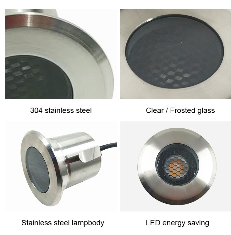 24V stainless steel recessed step light