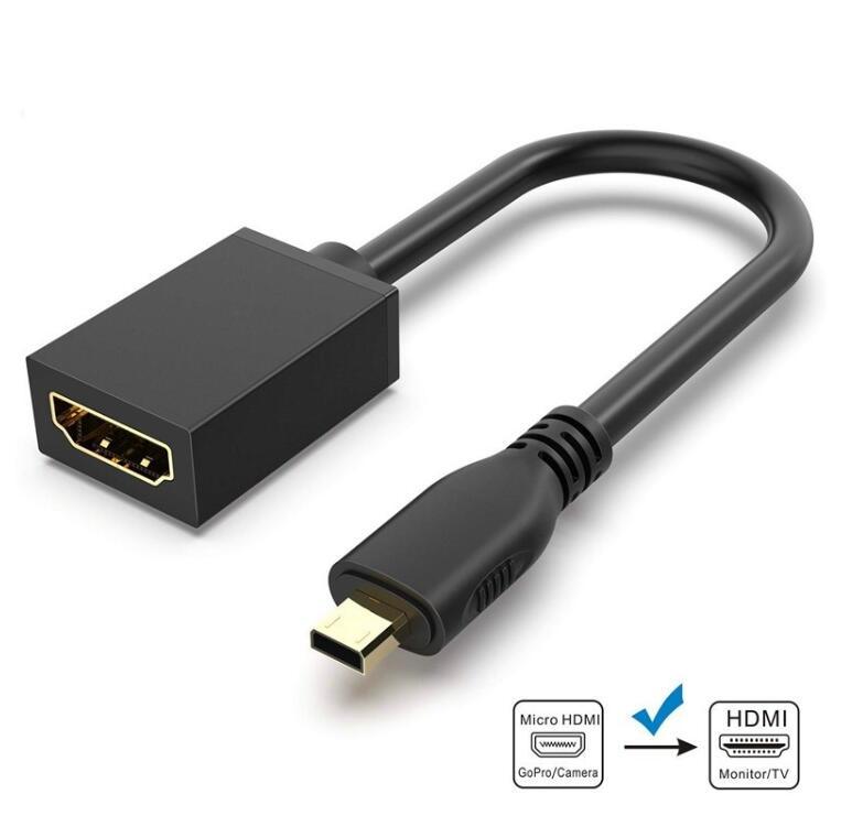 Cavo adattatore da micro HDMI tipo D maschio a femmina HDMI placcato in oro