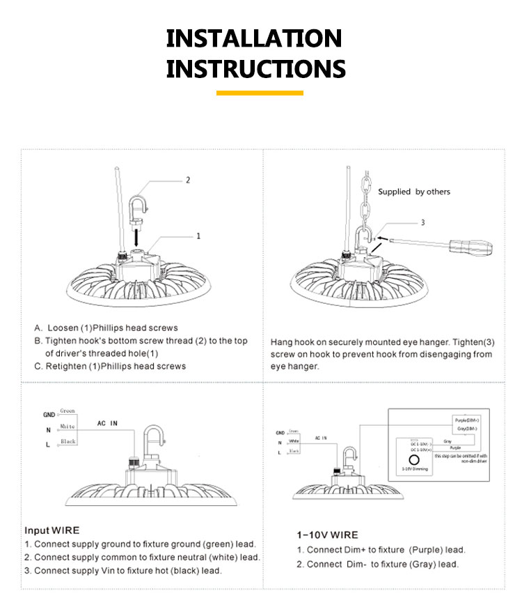 High brightness 50W LED High Bay Lights