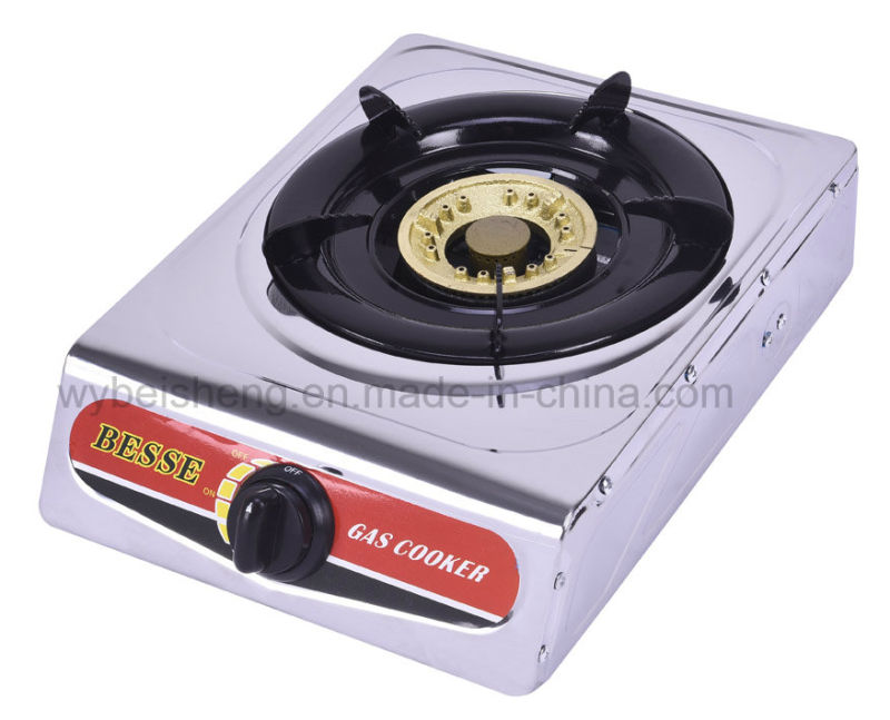 Single Burner Gas Cooker with Stainless Steel Panel