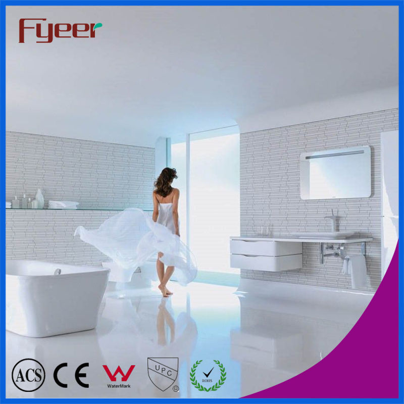 Fyeer Chrome Plated Lacquered Single Handle Brass Basin Faucet Bathroom Sink Water Mixer Tap Wasserhahn