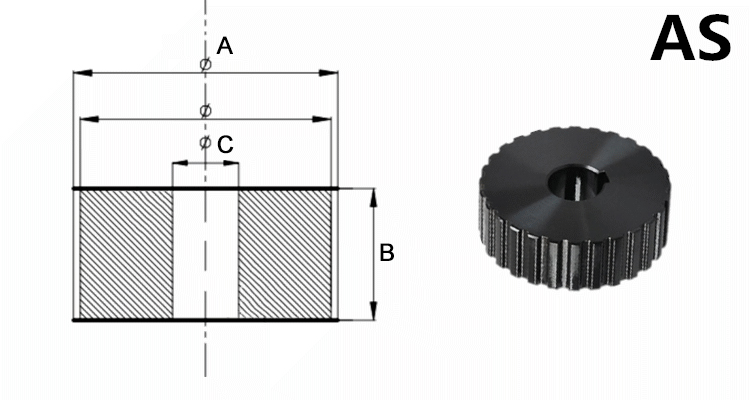 Zahnriemenscheibe aus Aluminiumlegierung für 70AT20-8640 Aluminum Alloy Timing Belt Pulley For 70AT20-8640