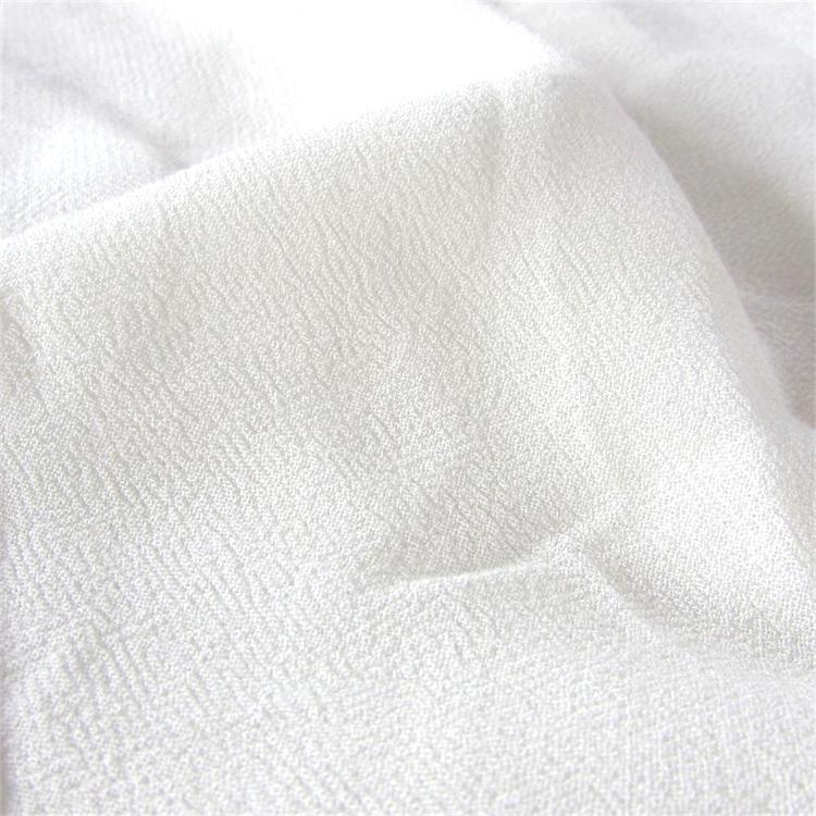 White Color Crepe Rayon Apparel Fabric