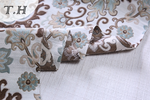 100% Polyester Floral Jacquard Sofa Cover Material