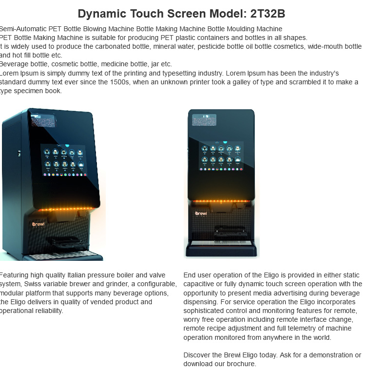 Dynamic Touch screen Bean to Cup Coffee Machine