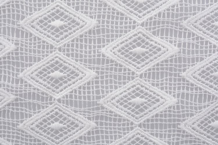 Eco friendly white lace fabric