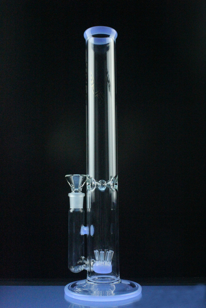 Straight Tube Glass Smoking Water Pipe with Sprinkler Perc (ES-GB-577)