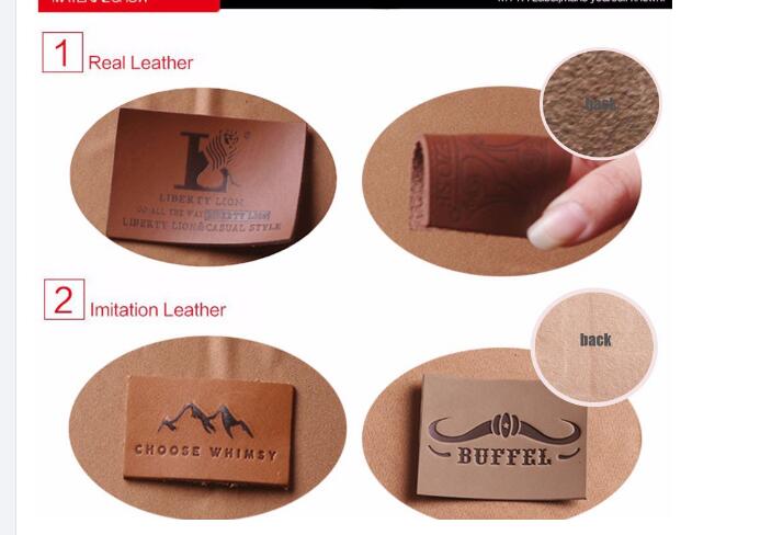Leather Patch - Garment Accessory Custom Private Brand Name Logo Jeans Leather Label Patch