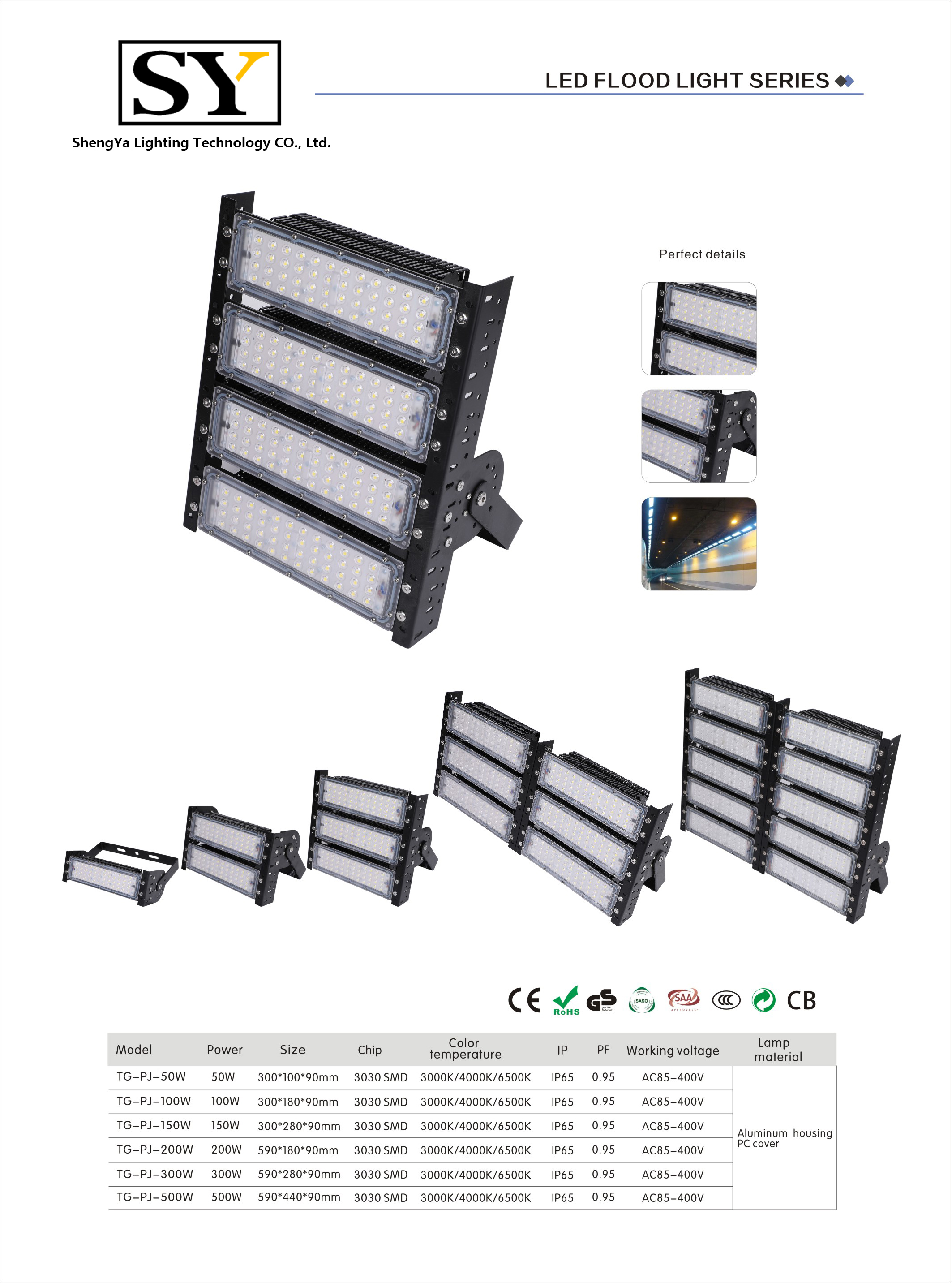 IP65 waterproof LED tunnel light