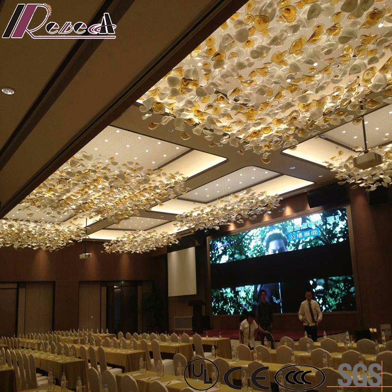 Fashion Flower Glass Pendant Lighting with Hotel Lobby